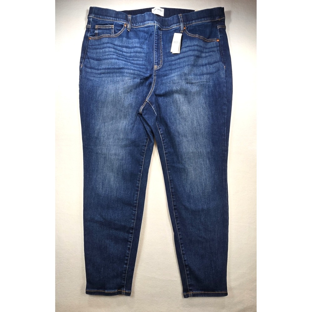 Lane Bryant Signature Fit Pull On Jegging Jeans Dark Wash Blue Plus Size 24 NWT